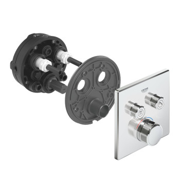 29124000 Grohtherm SmartControl Внешняя часть термостатического смесителя на 2 выхода, хром 29124000-2