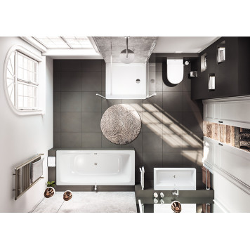 Ванна Cayono Duo Мод.724 170х75x41 белый + easy-clean 272400013001-5