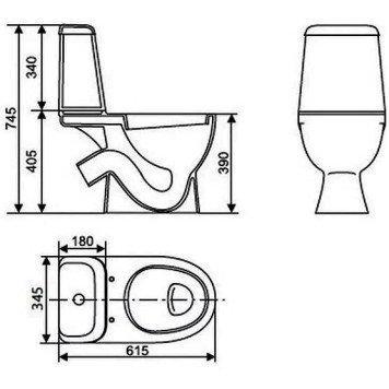MAX COMFORT Унитаз-компакт Белый S1 (WC.CC/Max/2-DM/WHT.G/S1) WC.CC/Max/2-DM/WHT.G/S1-1