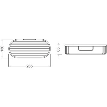 AQ4916MB полка для душа, матовый черный AQ4916MB-2