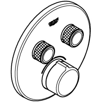 29145000 Grohtherm SmartControl Внешняя часть смесителя на 2 выхода, хром 29145000-3