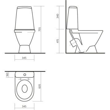 ЛАДА КОМФОРТ Унитаз-компакт Белый S1 (WC.CC/Lada/2-DM/WHT.G/S1) WC.CC/Lada/2-DM/WHT.G/S1-1