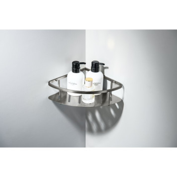 AQ4926BGM угловая полка, оружейная сталь (шлиф. черный хром) AQ4926BGM-2