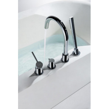 AQ1348CR ЕВРОПА смеситель на борт ванны на 4 отв. AQ1348CR-4