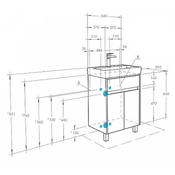 1A2077K1VDAV0 Набор: 1A207701VDAV0 Тумба-умывальник Верди 60 Н/ 1WH302186 Умывальник Нео 60 1A2077K1VDAV0-2