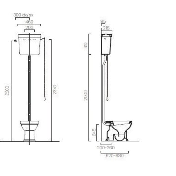 878011 CLASSIC Бачок верхний для унитаза (без механизма слива), цвет белый 878011-1