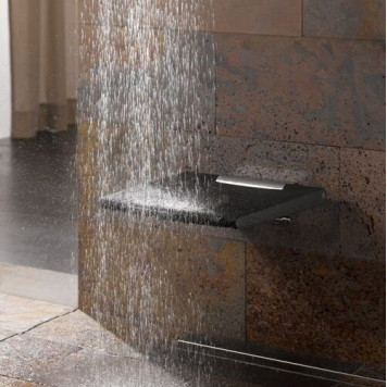 14980010037 PLAN Складное сиденье для настенного монтажа, сиденье откидывается наверх. цвет хром/темно-серый (RAL 7021) 14980010037-2