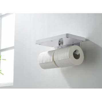 AQ4919CR ЕВРОПА бумагодержатель двойной с полкой AQ4919CR-4