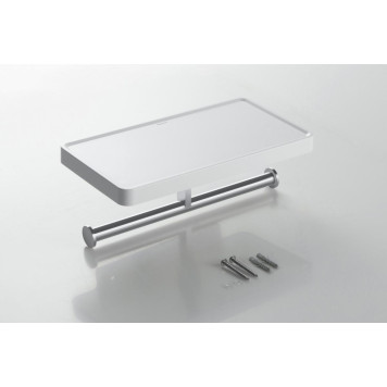 AQ4919CR ЕВРОПА бумагодержатель двойной с полкой AQ4919CR-7