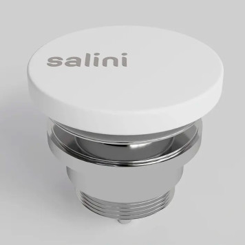 Salini D604 Донный клапан для раковины, фиксированный, S-Stone, цвет: белый. 166202G
