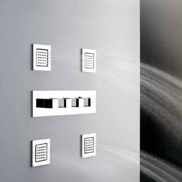 Gessi Body Jets Встраиваемая поворотная боковая форсунка, цвет: хром. 32987#031, 32984#031-1