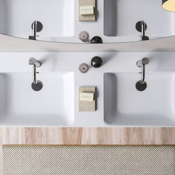 Catalano Premium Раковина двойная 120х47см, подвесная, без отв., цвет: белый глянцевый. 0221220001-1