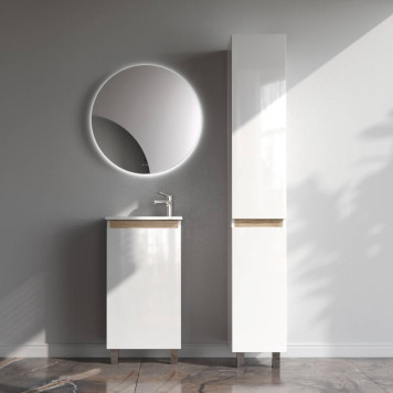 M85AFSX0451WG База под раковину, напольная, 45 см, 1 дверца, белый глянец-3