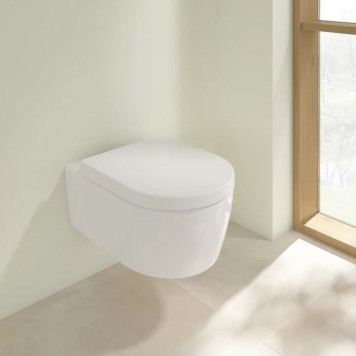 VilleroyBoch Avento Комплект унитаз-подвесной 37x53см, сиденье QuickRelease, SoftClose, цвет: альпийский белый. 5656HR01-9