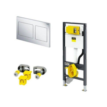 Комплект, Viega, Prevista, инсталляция клавиша смыва крепеж для унитаза, цвет клавиши смыва-хром (3 коробки)