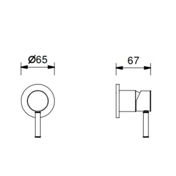 Fantini Nostromo Смеситель для душа, встраиваемый, на 1 источник, цвет: черный матовый-1