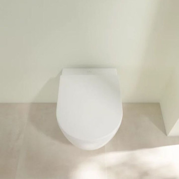 VilleroyBoch Avento Комплект унитаз-подвесной 37x53см, сиденье QuickRelease, SoftClose, цвет: альпийский белый. 5656HR01-7