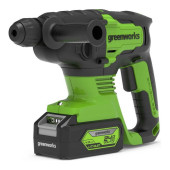 Перфоратор аккумуляторный бесщеточный Greenworks GD24SDS2 2 ДЖ, 24V (АКБ 4 Ач и ЗУ)