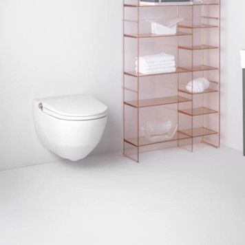 Laufen Cleanet Navia Унитаз-биде подвесной 58х37х38см, безободковый в комплекте с съемным сиденьем с микролифтом, цвет: белый-2