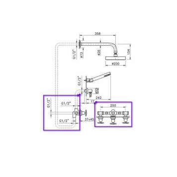 Nicolazzi Forest Внутрення часть для встроенного смесителя 1433-1