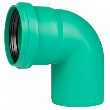Отвод, Ostendorf, KG2000, KG2000B, 87°, 110, PP-MD, цвет-RAL 6017 зеленый, для усиленной канализации