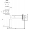 Allen Brau Priority Сифон для раковины, цвет: черный 5.31025-31