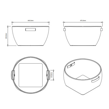 Decor Walther Basket KORB Коробка универсальная 47x44х23см., настольная, цвет: ротанг темный. 0941192-1