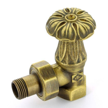 Вентиль ручной Carlo Poletti Artistic угловой НВ 1/2 цвет бронзовый