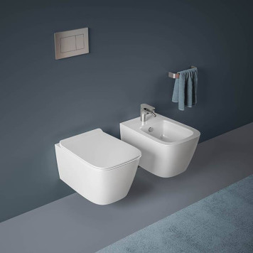 Artceram A16 Унитаз 36х52см., подвесной, безободковый, saniglaze, цвет: белый матовый-1