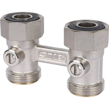 Узел нижнего подключения Simplex Standard Line D2/50 прямой, 3/4x3/4 c конусными вставками 3/4 (ст.арт. SX 10015)