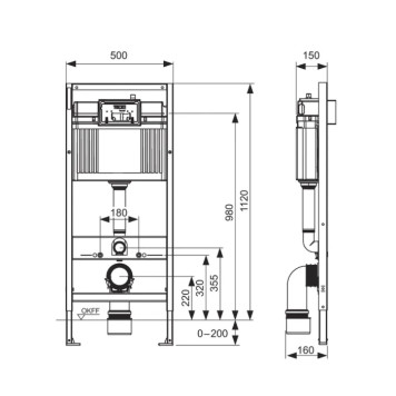 TECE Комплект TECEbase 3.0 c кронштейнами, звукоизоляцией, панелью смыва TECEnow, цвет: хром глянцевый. N500412-4