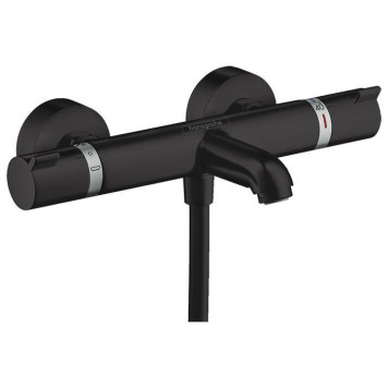 Hansgrohe Ecostat Смеситель для ванны, настенный, термостатический, цвет: черный матовый. 13114670