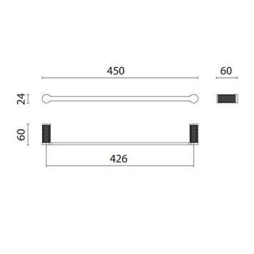 Oasis Defile Полотенцедержатель 45см., подвесной, цвет: золото-1