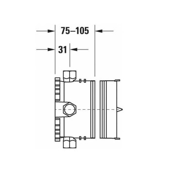 Duravit Bluebox Универсальный встраиваемый механизм смесителя для ванны и душа. GK0900000000-1