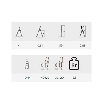 Стремянка Алюмет 4 ступени стальная оцинкованная-1