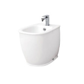 Artceram Azuley Биде напольное приставное 36х52см., 1 отв., c креплением, цвет: белый. AZB002 01 00 АКЦИЯ