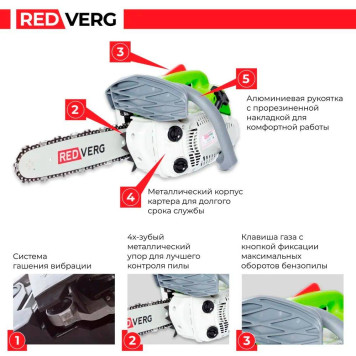 Бензопила REDVERG RD-GC25-12-6