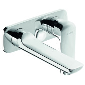 Kludi 41 244 0575 Ameo Смеситель для раковины 185 мм, настен., на 2 отв. (внешняя монт. часть) 412440575