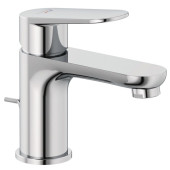 Kludi 322660575 X1 oднорычажный смеситель на умывальник 75, с донным клапаном, хром 322660575