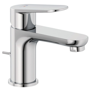 Kludi 322660575 X1 oднорычажный смеситель на умывальник 75, с донным клапаном, хром 322660575