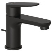 Kludi 322663975 X1 oднорычажный смеситель на умывальник 75, с донным клапаном, черный матовыйовый 322663975