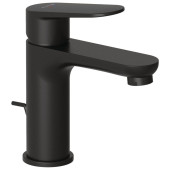 Kludi 322883975 X1 oднорычажный смеситель на умывальник 95, с донным клапаном, черный матовый 322883975