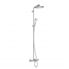 Hansgrohe Crometta Showerpipe S 240 SHP: термостат для ванны + стойка с верхним душем 240мм + ручной душ со шлангом 160мм, цвет: хром