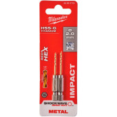 Сверло по металлу Milwaukee RedHEX HSS-G TiN 2,0ммм (2шт) (703)