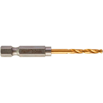 Сверло по металлу Milwaukee RedHEX HSS-G TiN 3,0мм (2шт) (763)-1