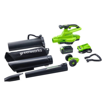 Воздуходувка аккумуляторная Greenworks GD40BVIIK5, 40V (АКБ 5 Ач и ЗУ)-14
