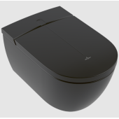 Унитаз-биде, Villeroy Boch, Viclean, подвесной, шгв 385-595-400, CeramicPlus, цвет-Pure Black
