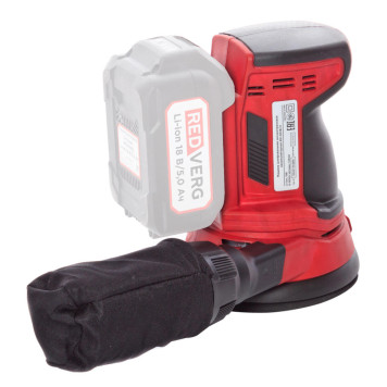 Машина плоско-шлифовальная эксцентриковая аккумуляторная REDVERG RD-OS18/U (без акк, без з/у)-2