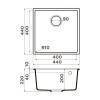 Omoikiri Bosen 44-U-PL Кухонная мойка Tetogranit 44x44 см, цвет: платина 4997007