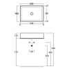 Simas Agile Раковина 60х40 см, без отв., на столешницу, без перелива, цвет: белый